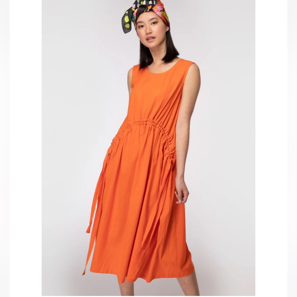 Orange ruched Arden dress by Gorman size small